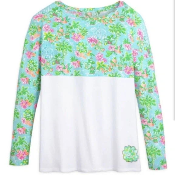 LILLY PULITZER x DISNEY Finn coastal women’s long sleeve XXS - Picture 1 of 6